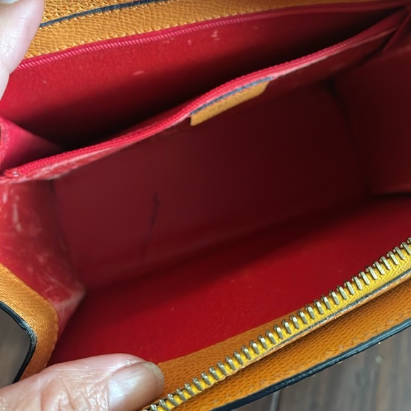 CELINE LOGOS Hand Tote Bag Orange Twist Lock Bag. - Picture 2 of 4